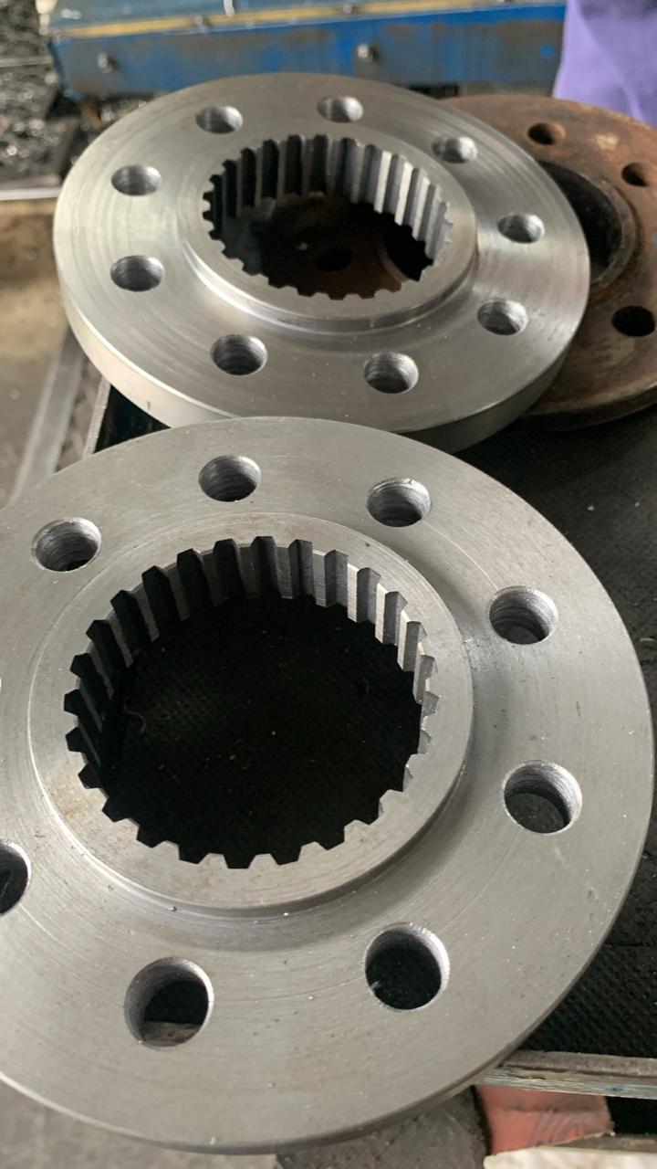 Flanges estriadas usinadas