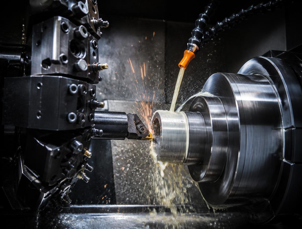 Torneamento CNC em aço carbono